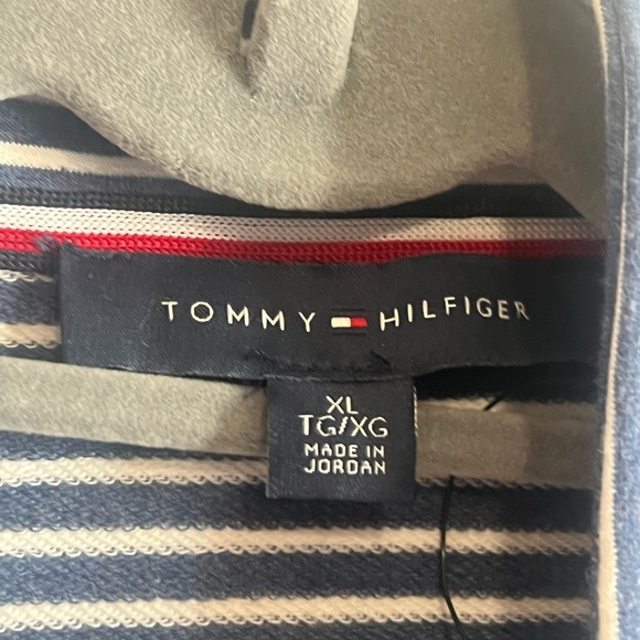 Tommy Hilfiger Navy and White Striped Military Band Jacket Nautical Size XL - Picture 5 of 13